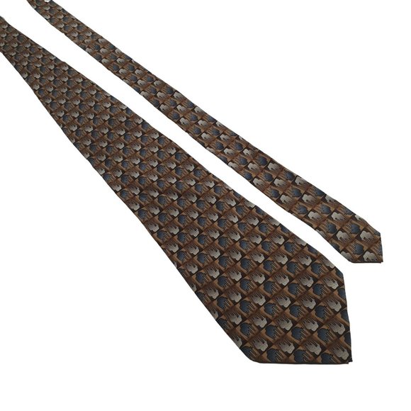 The Nature Conservancy Mens Necktie Tie Elephant Vintage Work Office Dad Gift - Picture 1 of 5